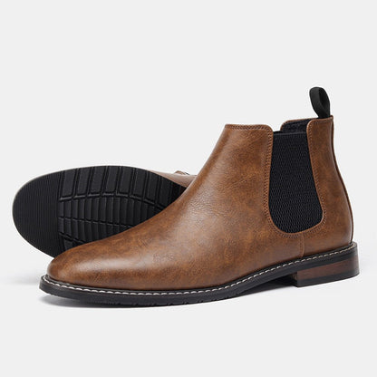 Henrique | Botins Chelsea Homem Couro Vegan Elástico Lateral