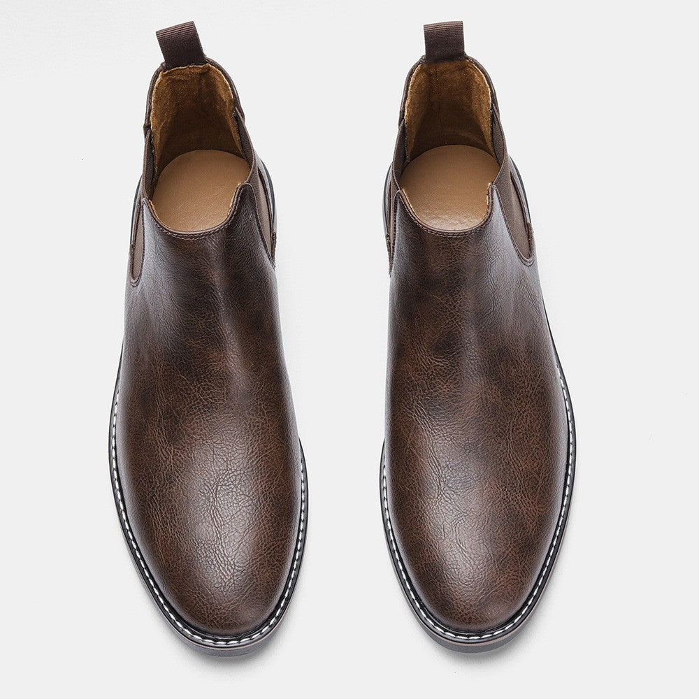 Henrique | Botins Chelsea Homem Couro Vegan Elástico Lateral