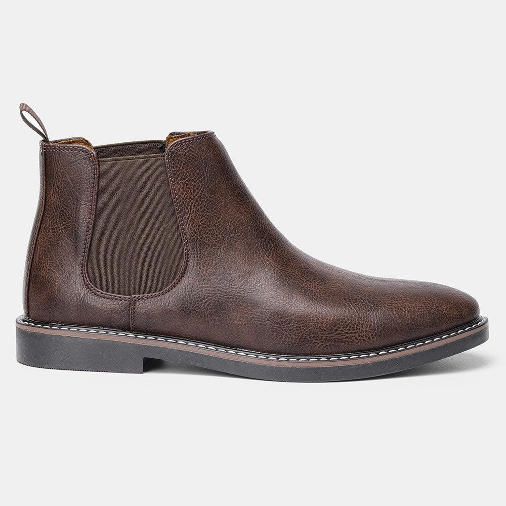 Henrique | Botins Chelsea Homem Couro Vegan Elástico Lateral