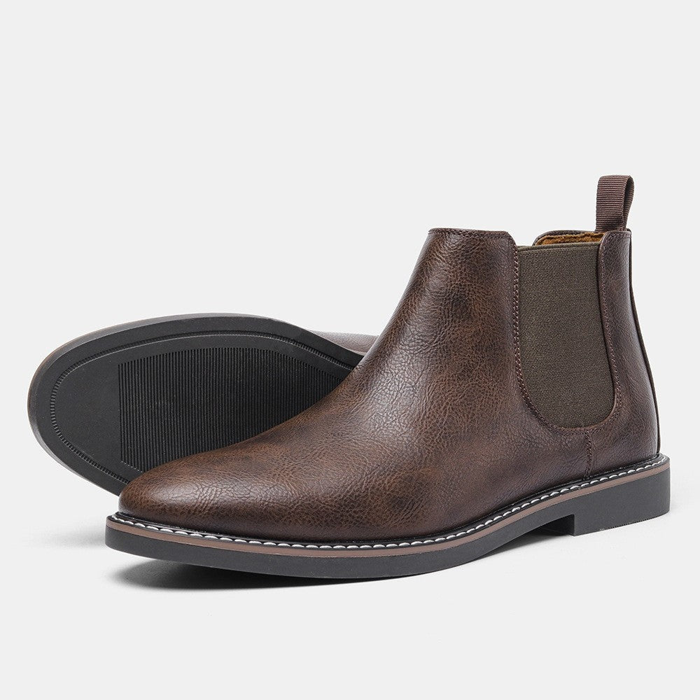 Henrique | Botins Chelsea Homem Couro Vegan Elástico Lateral