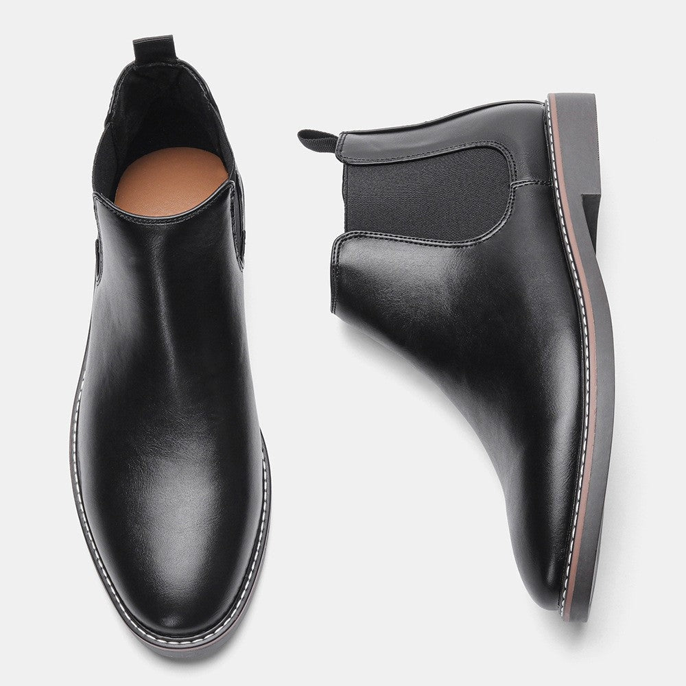 Henrique | Botins Chelsea Homem Couro Vegan Elástico Lateral