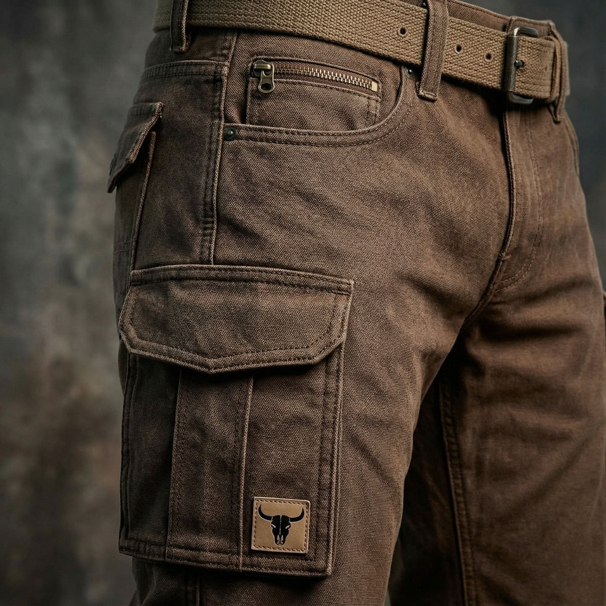 Henrique | Calças Cargo Homem Táticas Multibolsos Corte Reto