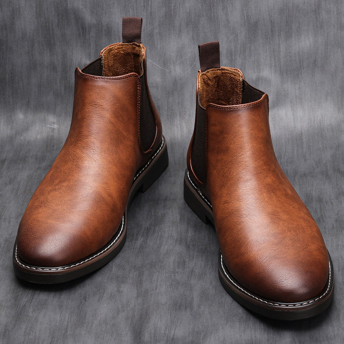 Otis | Men's Classic Leather Chelsea Boots Slip On Ankle