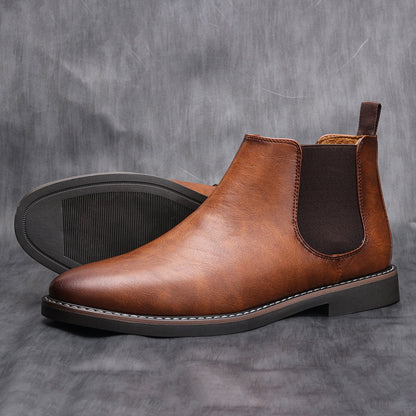 Otis | Men's Classic Leather Chelsea Boots Slip On Ankle