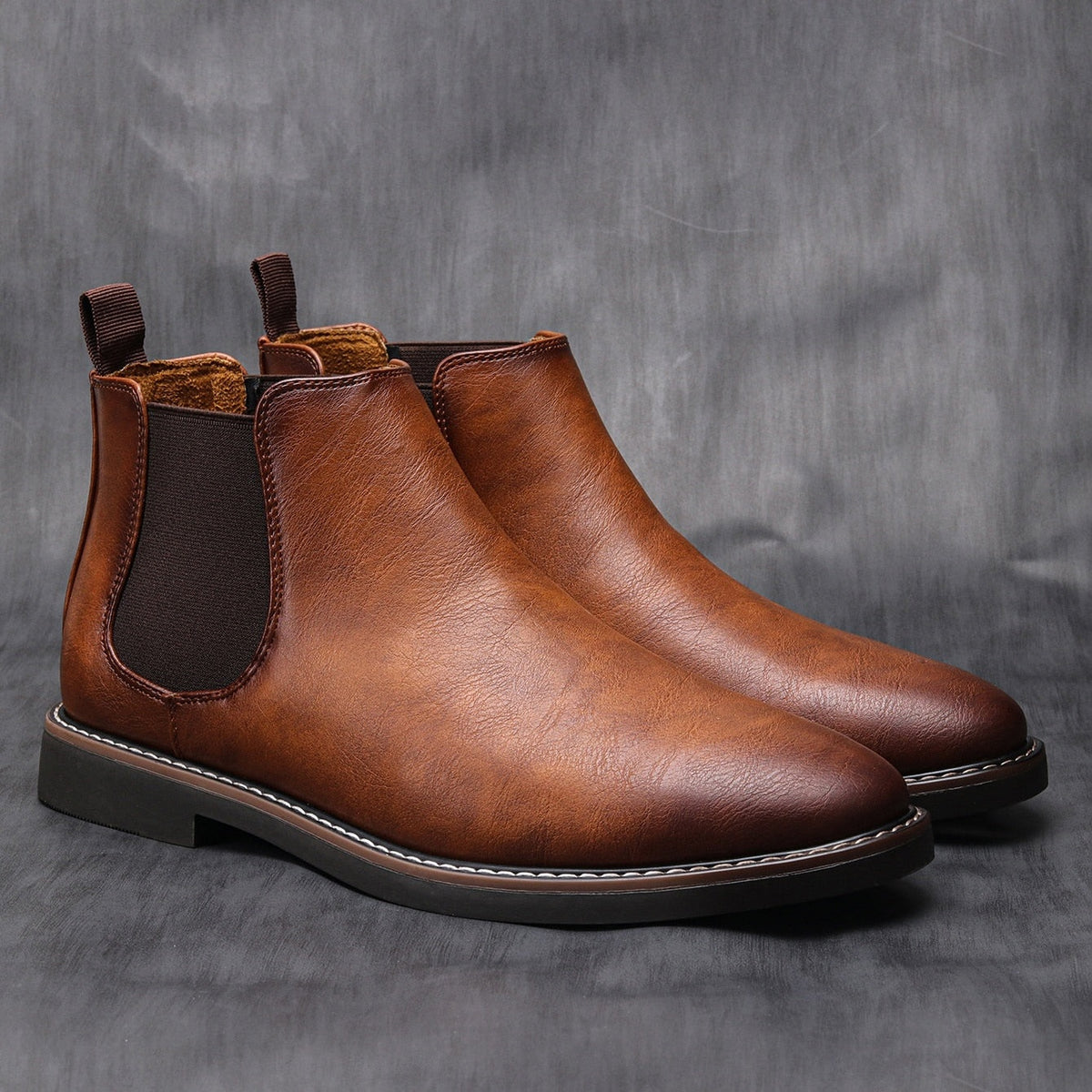 Otis | Men's Classic Leather Chelsea Boots Slip On Ankle