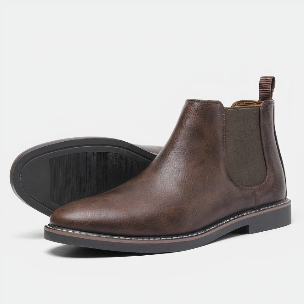 Otis | Men's Classic Leather Chelsea Boots Slip On Ankle