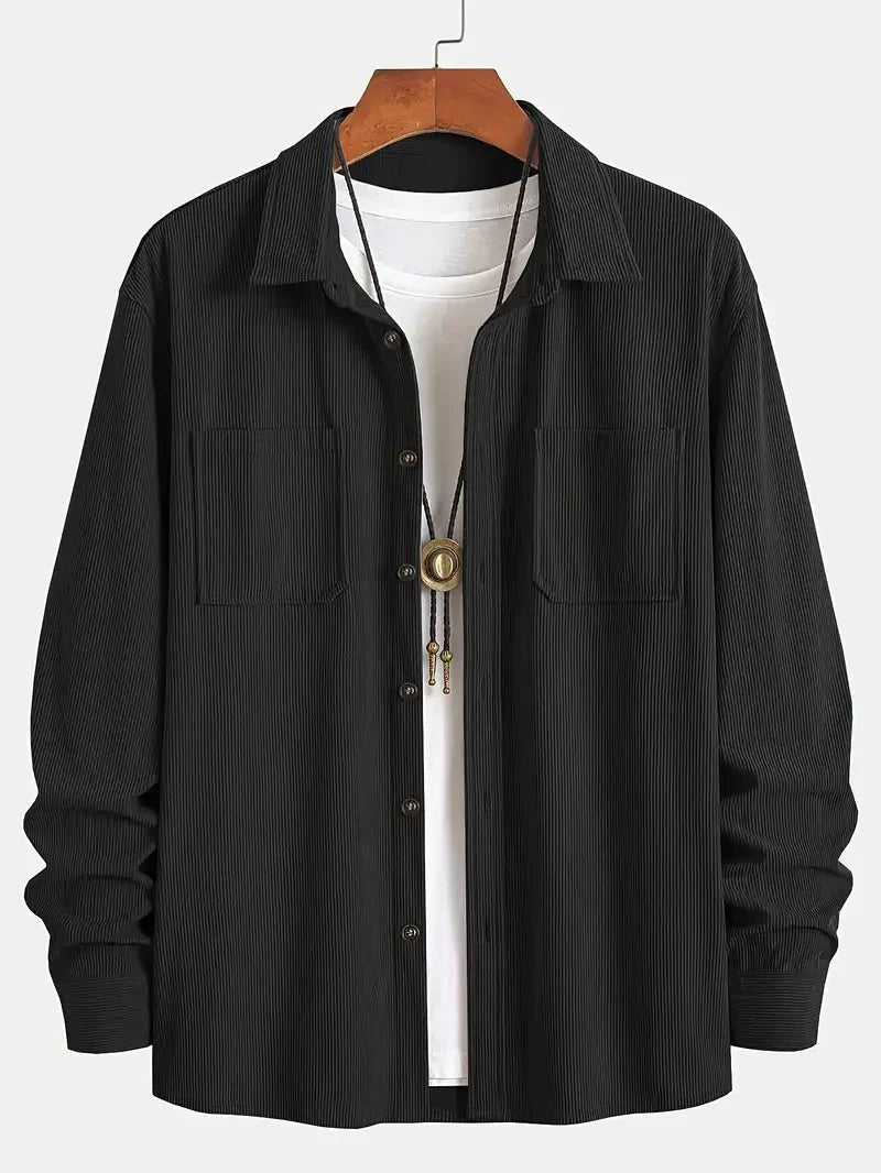 Hugo | Men's Corduroy Shirt Jacket with Chest Pockets