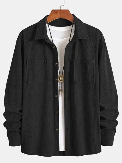 Hugo | Men's Corduroy Shirt Jacket with Chest Pockets