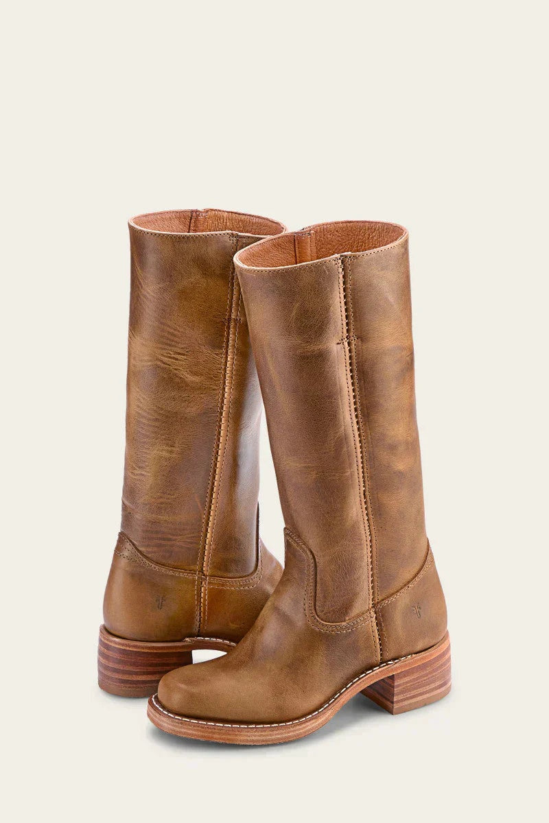 Inês | Cowboy Boots de Couro Mulher Cano Médio Salto Bloco