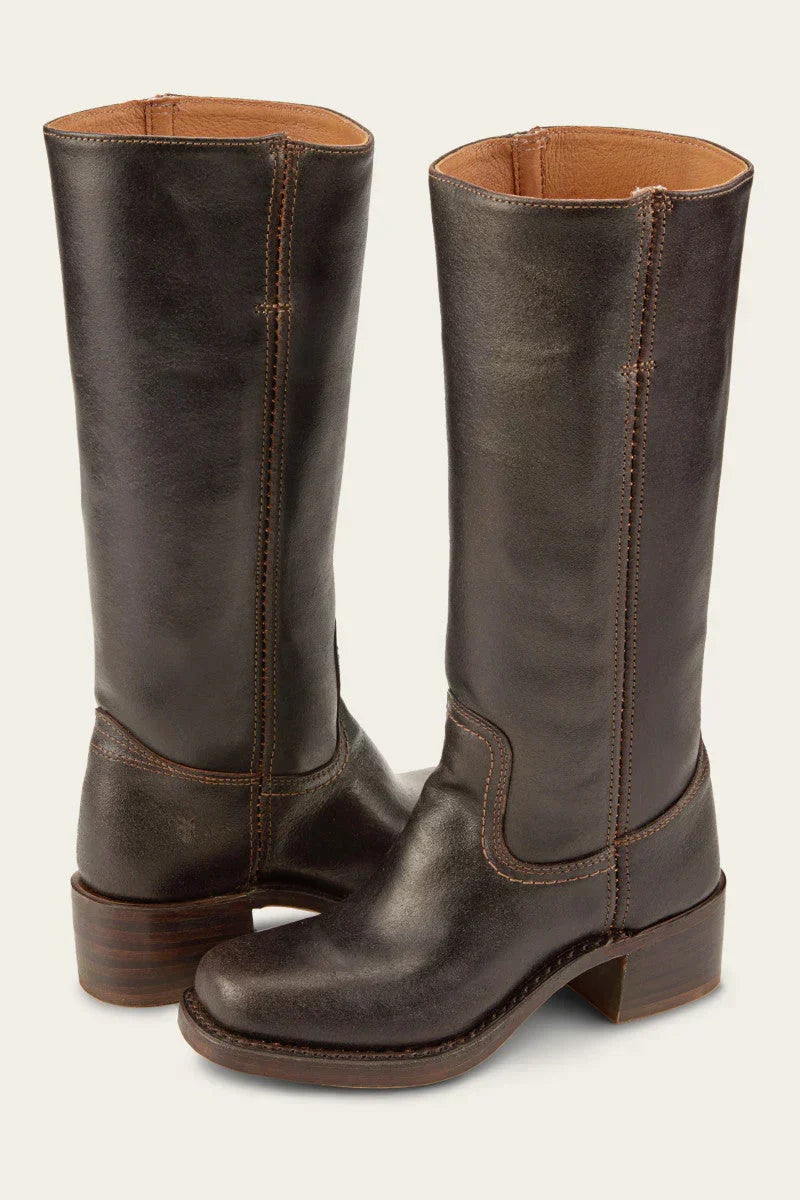 Inês | Cowboy Boots de Couro Mulher Cano Médio Salto Bloco