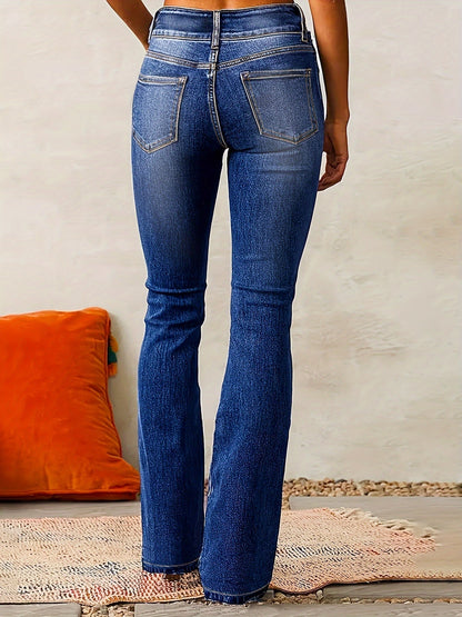 Inês | Jeans Bootcut Cintura Alta Mulher Calças de Ganga