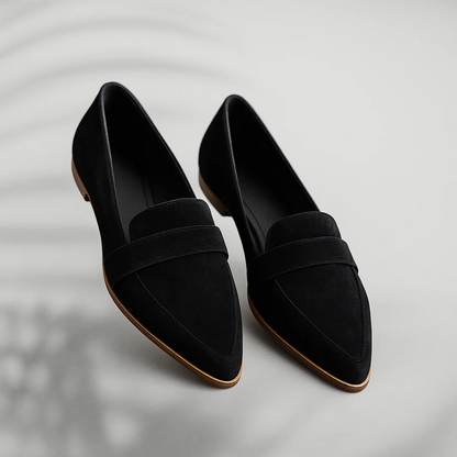 Inês | Mocassins de Camurça Mulher Bico Fino