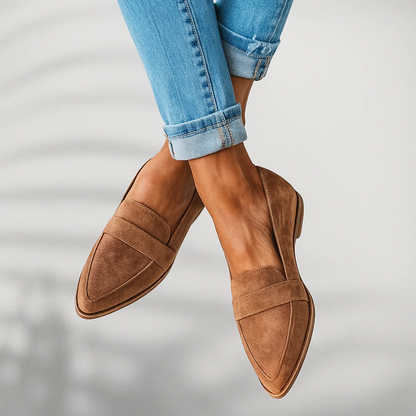 Inês | Mocassins de Camurça Mulher Bico Fino