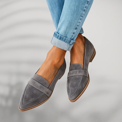 Inês | Mocassins de Camurça Mulher Bico Fino