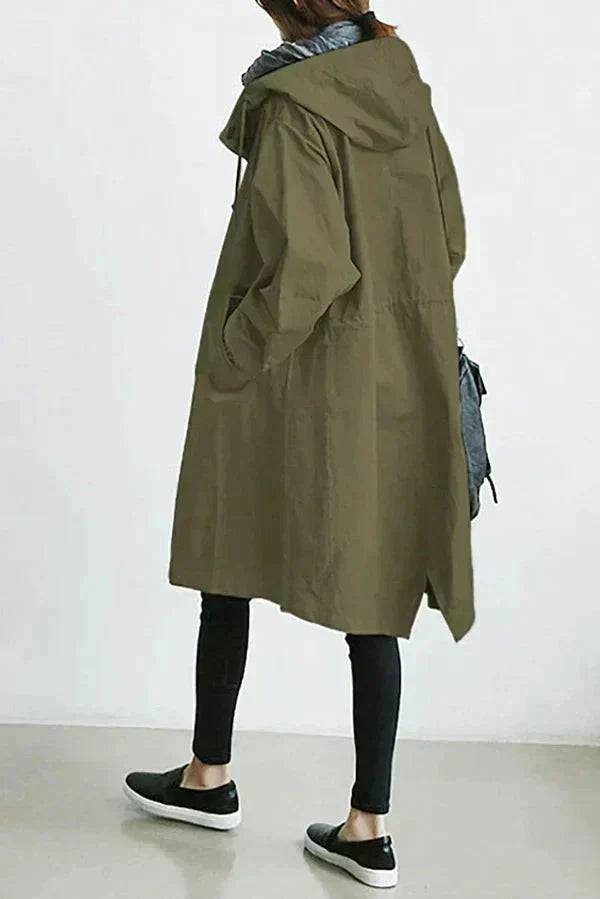Inês | Parka Impermeável Mulher com Capuz Oversize