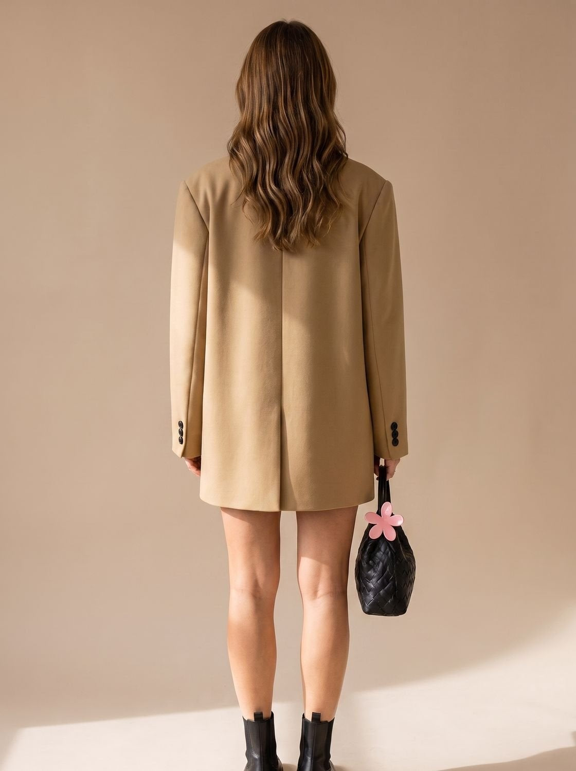 Renata | Women's Oversized Double Breasted Blazer Structured Shoulders