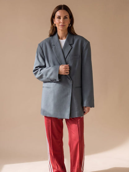 Renata | Women's Oversized Double Breasted Blazer Structured Shoulders