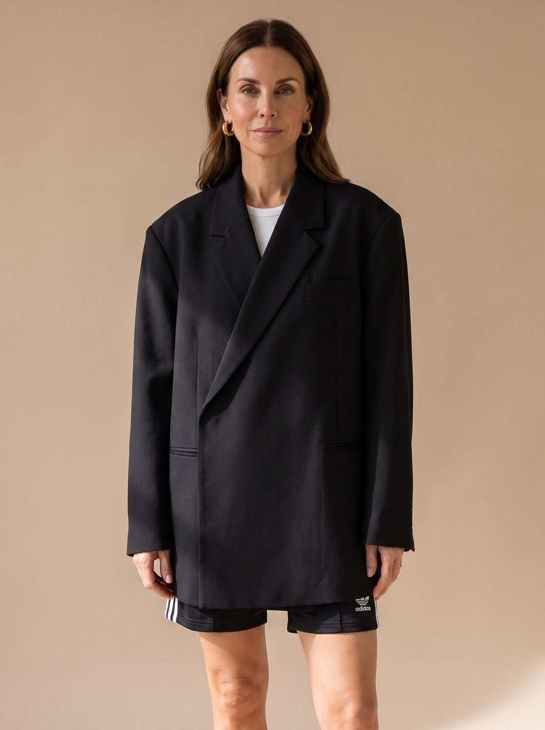 Renata | Women's Oversized Double Breasted Blazer Structured Shoulders