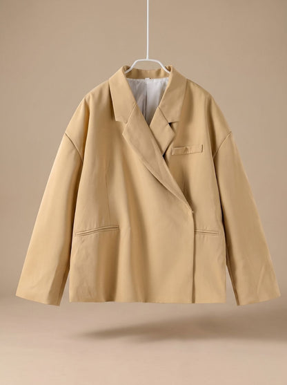 Renata | Women's Oversized Double Breasted Blazer Structured Shoulders