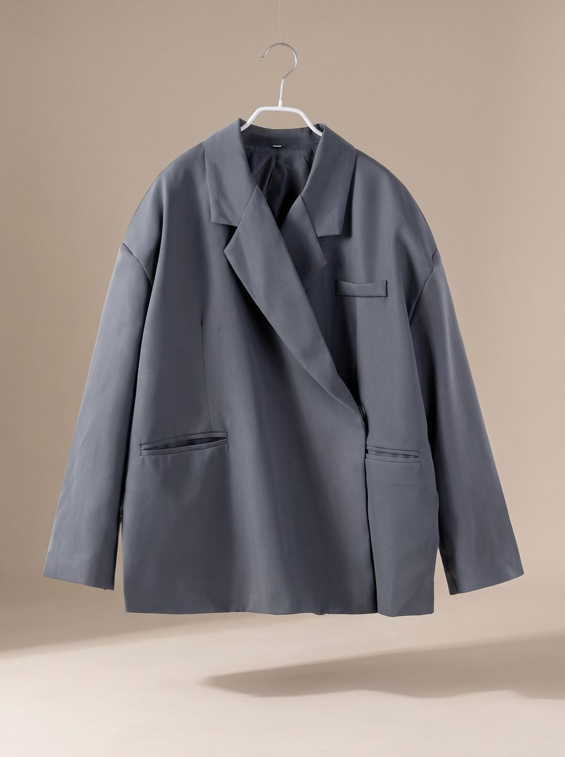 Renata | Women's Oversized Double Breasted Blazer Structured Shoulders