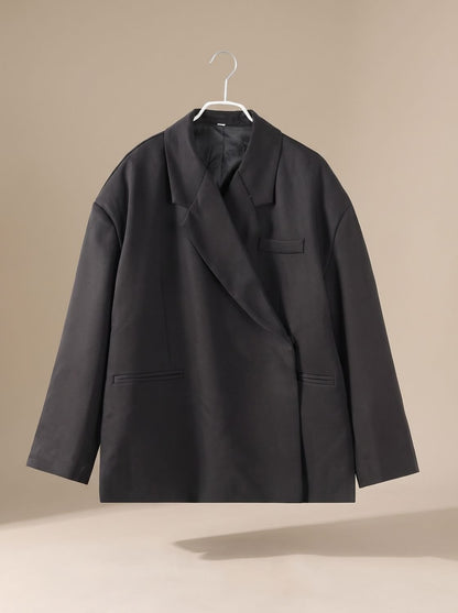 Renata | Women's Oversized Double Breasted Blazer Structured Shoulders