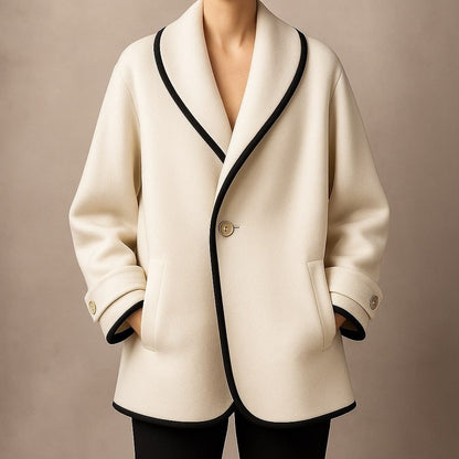 Isabel | Casaco Dupla Face Mulher Gola Xale Oversized