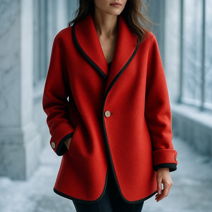 Isabel | Casaco Dupla Face Mulher Gola Xale Oversized