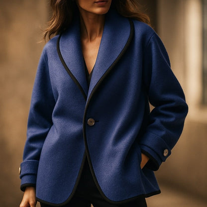 Isabel | Casaco Dupla Face Mulher Gola Xale Oversized