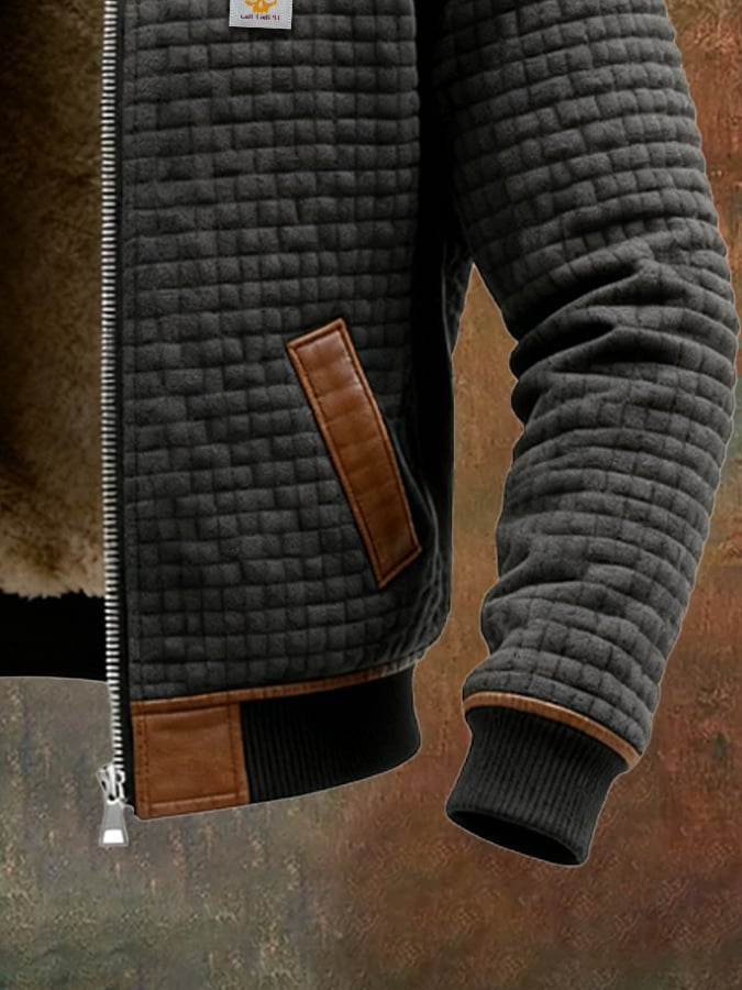 Jasper | Men's Fleece Lined Sherpa Jacket with Stand Collar