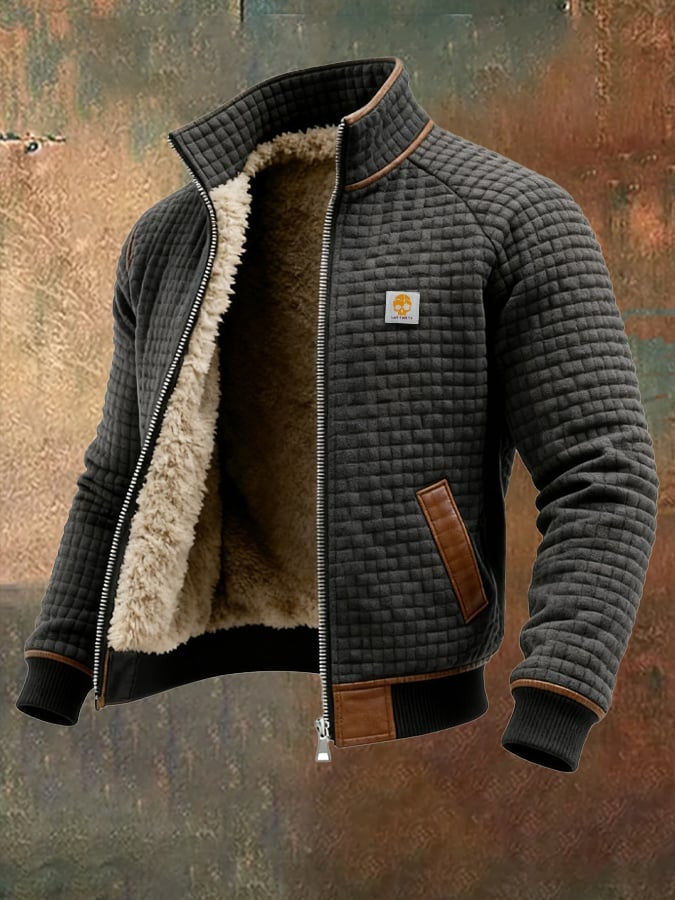 Jasper | Men's Fleece Lined Sherpa Jacket with Stand Collar