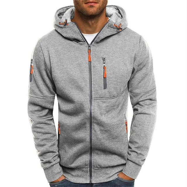 João | Hoodie Homem com Fecho Completo e Capuz Ajustável