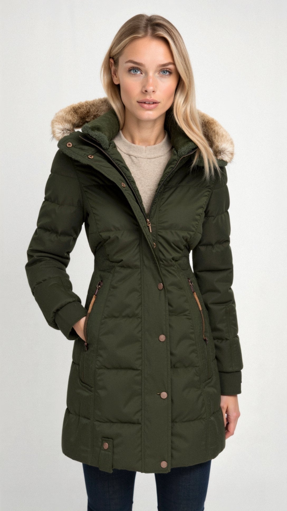 Lara | Parka Acolchoada Impermeável Mulher com Capuz