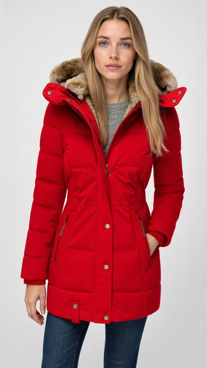Lara | Parka Acolchoada Impermeável Mulher com Capuz