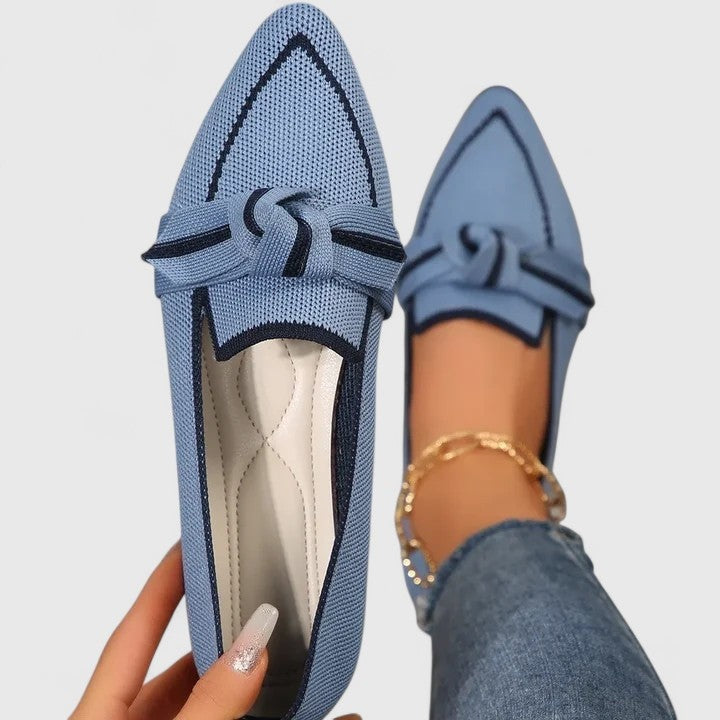 Lara | Sapatos Oxford Mulher Bico Pontiagudo Nó Decorativo