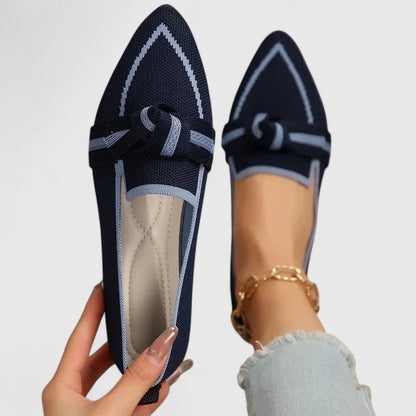 Lara | Sapatos Oxford Mulher Bico Pontiagudo Nó Decorativo