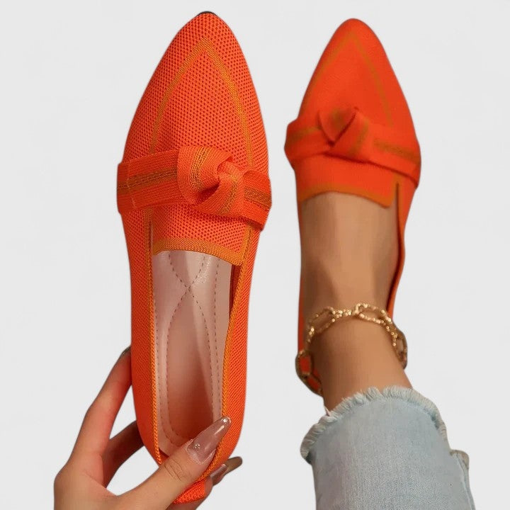 Lara | Sapatos Oxford Mulher Bico Pontiagudo Nó Decorativo