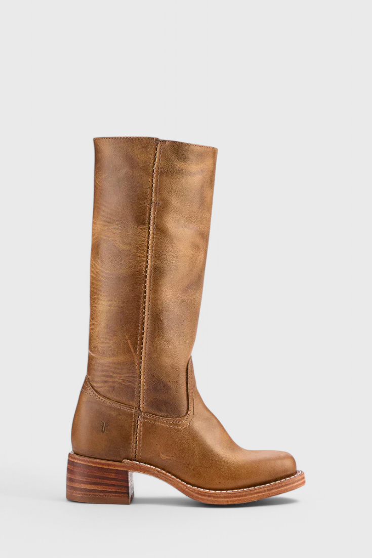 Leonor | Botas Cano Alto de Couro Mulher Salto Baixo