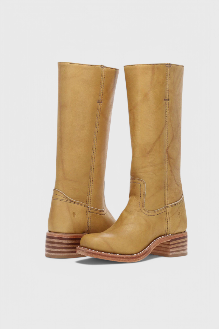 Leonor | Botas Cano Alto de Couro Mulher Salto Baixo