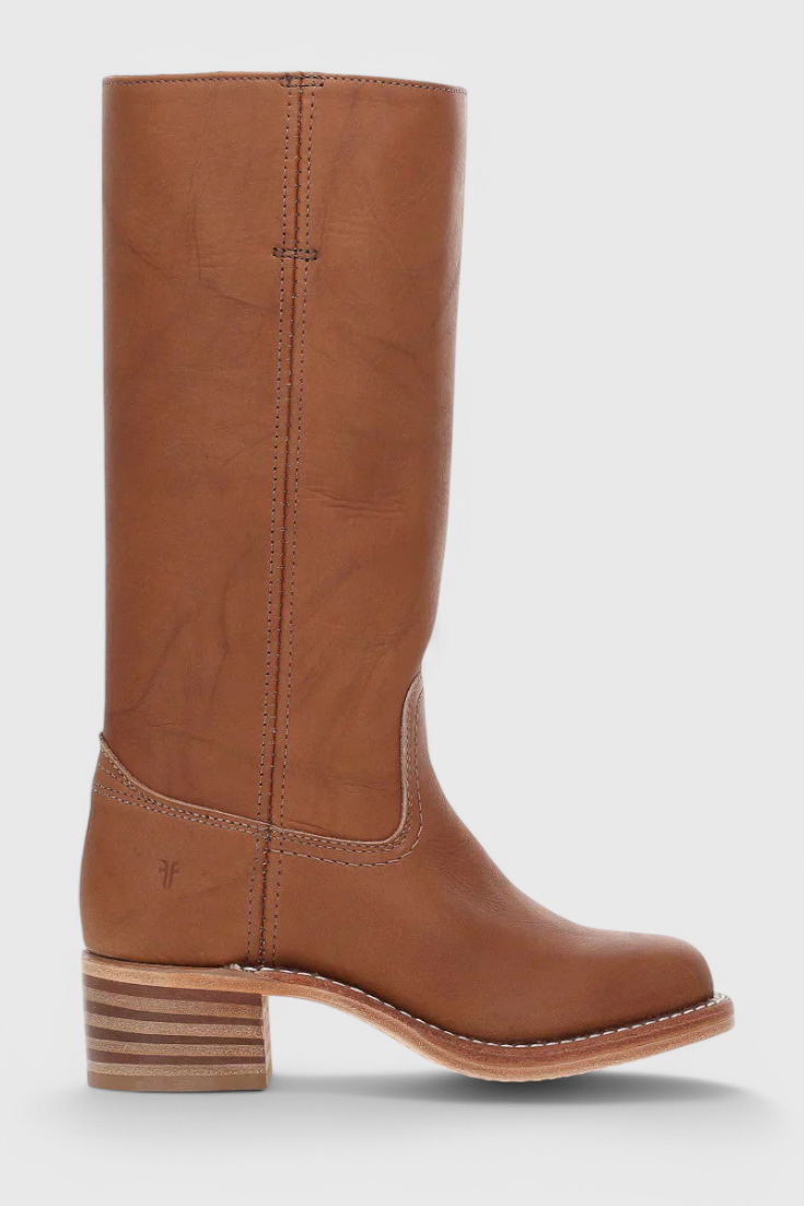 Leonor | Botas Cano Alto de Couro Mulher Salto Baixo