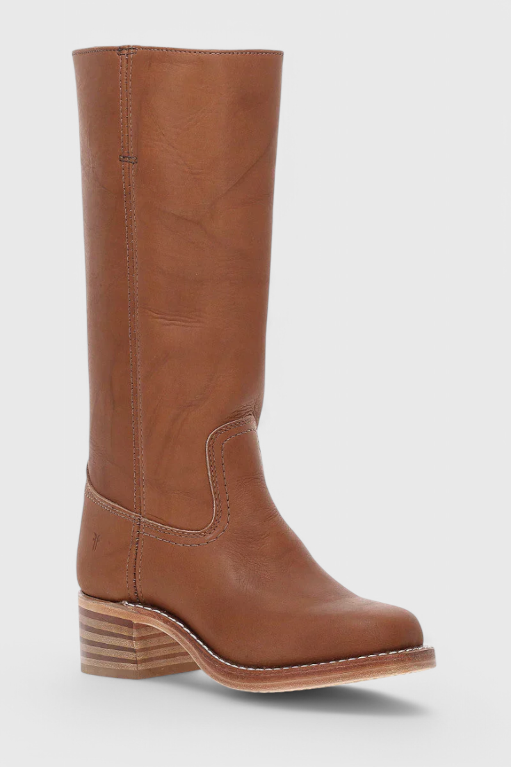 Leonor | Botas Cano Alto de Couro Mulher Salto Baixo