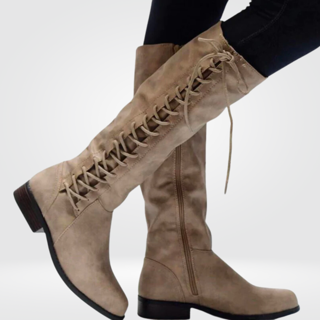 Leonor | Botas Militares Mulher Cano Alto com Atacadores