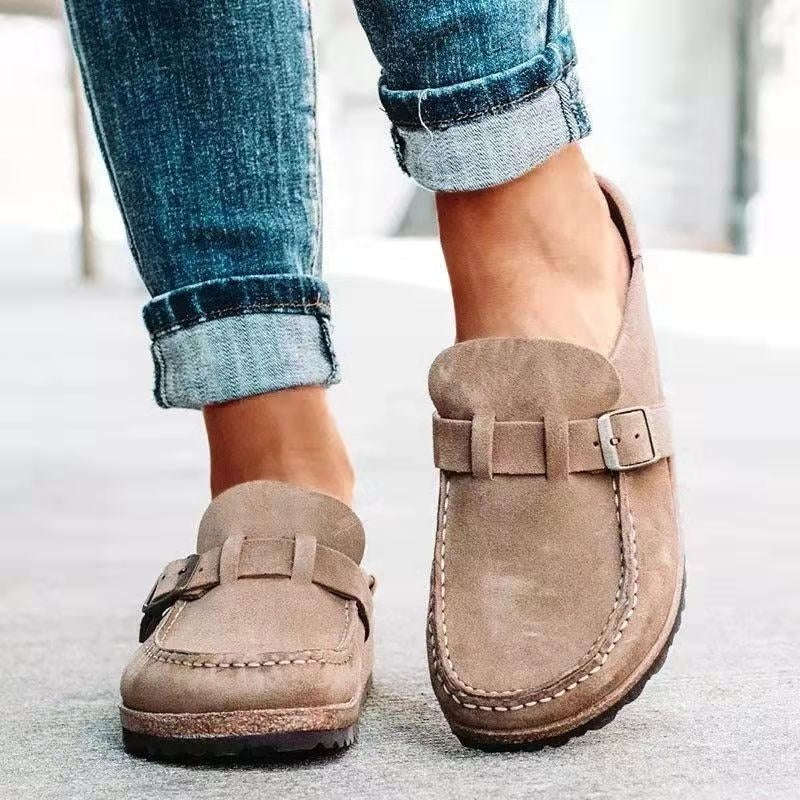 Leonor | Mocassins de Camurça Mulher Slip-On Fivela