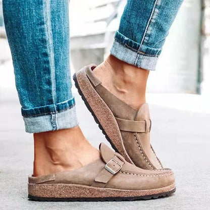 Leonor | Mocassins de Camurça Mulher Slip-On Fivela