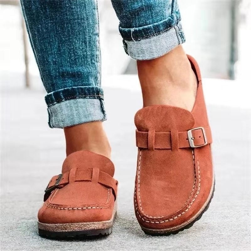 Leonor | Mocassins de Camurça Mulher Slip-On Fivela