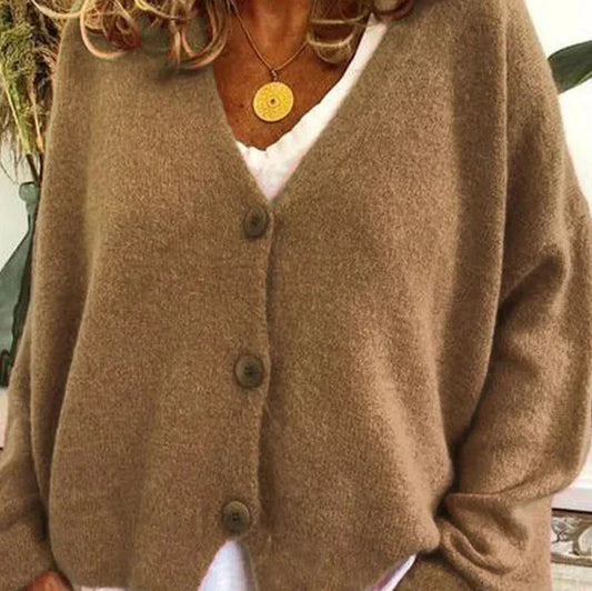 Liliana | Cardigan de Malha Mulher Decote em V Botões