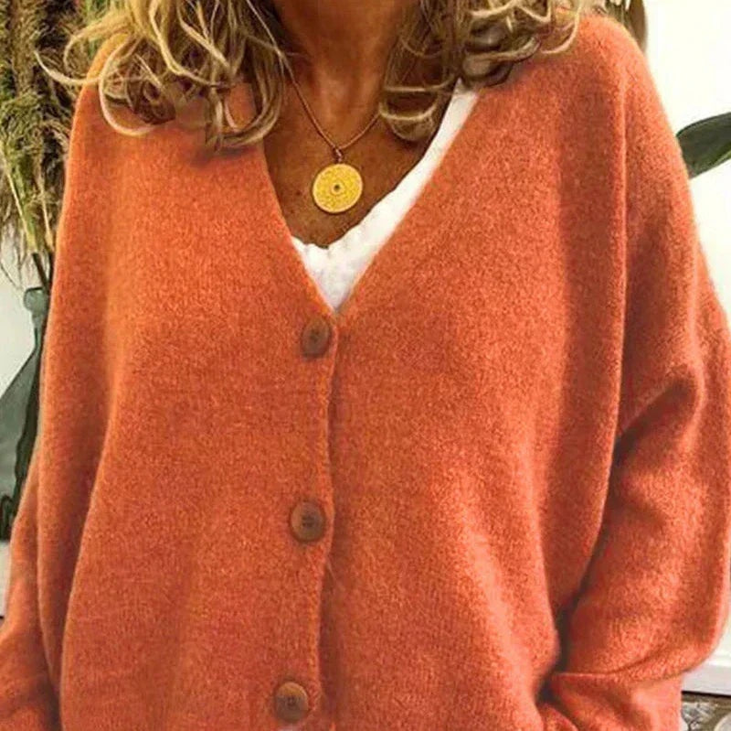 Liliana | Cardigan de Malha Mulher Decote em V Botões