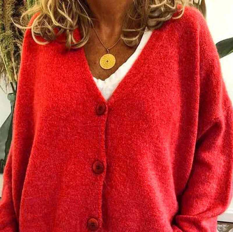 Liliana | Cardigan de Malha Mulher Decote em V Botões