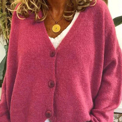 Liliana | Cardigan de Malha Mulher Decote em V Botões