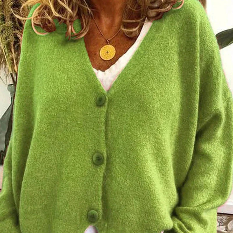 Liliana | Cardigan de Malha Mulher Decote em V Botões