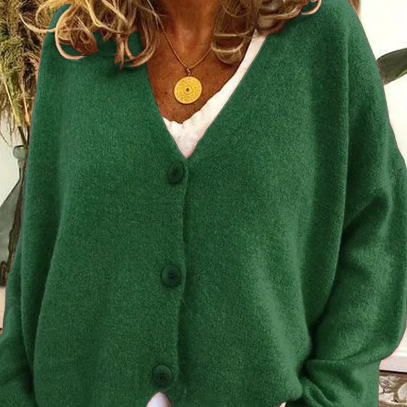 Liliana | Cardigan de Malha Mulher Decote em V Botões